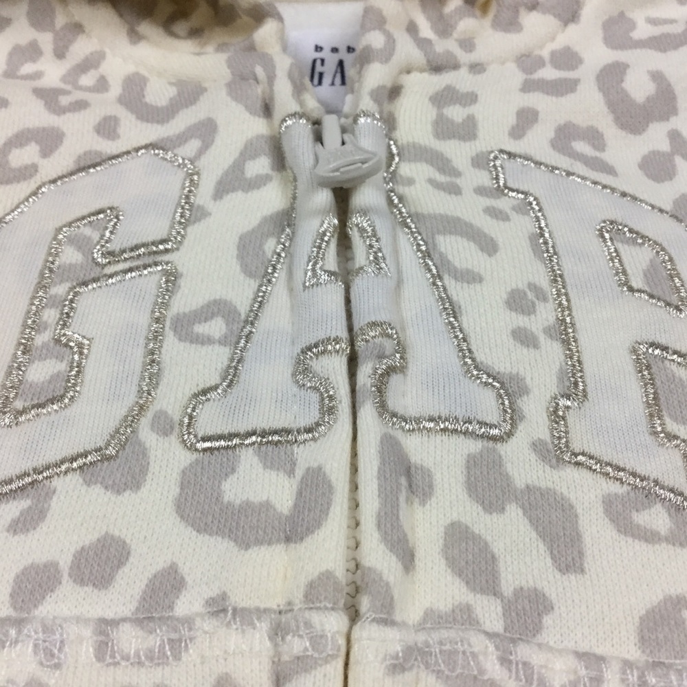 Gap Girls 0 3 6 12 Month Leopard Logo Romper - Picture 3 of 7